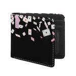 Falling Casino Card Print Bifold Wallet
