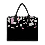 Falling Casino Card Print Canvas Tote Bag
