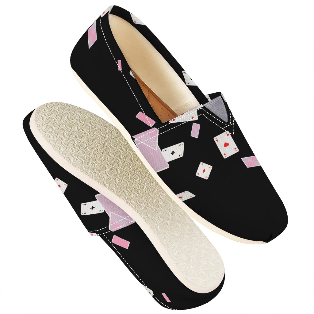 Falling Casino Card Print Casual Shoes