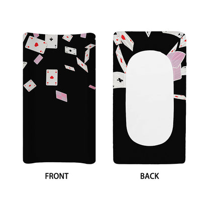 Falling Casino Card Print Changing Pad Cover