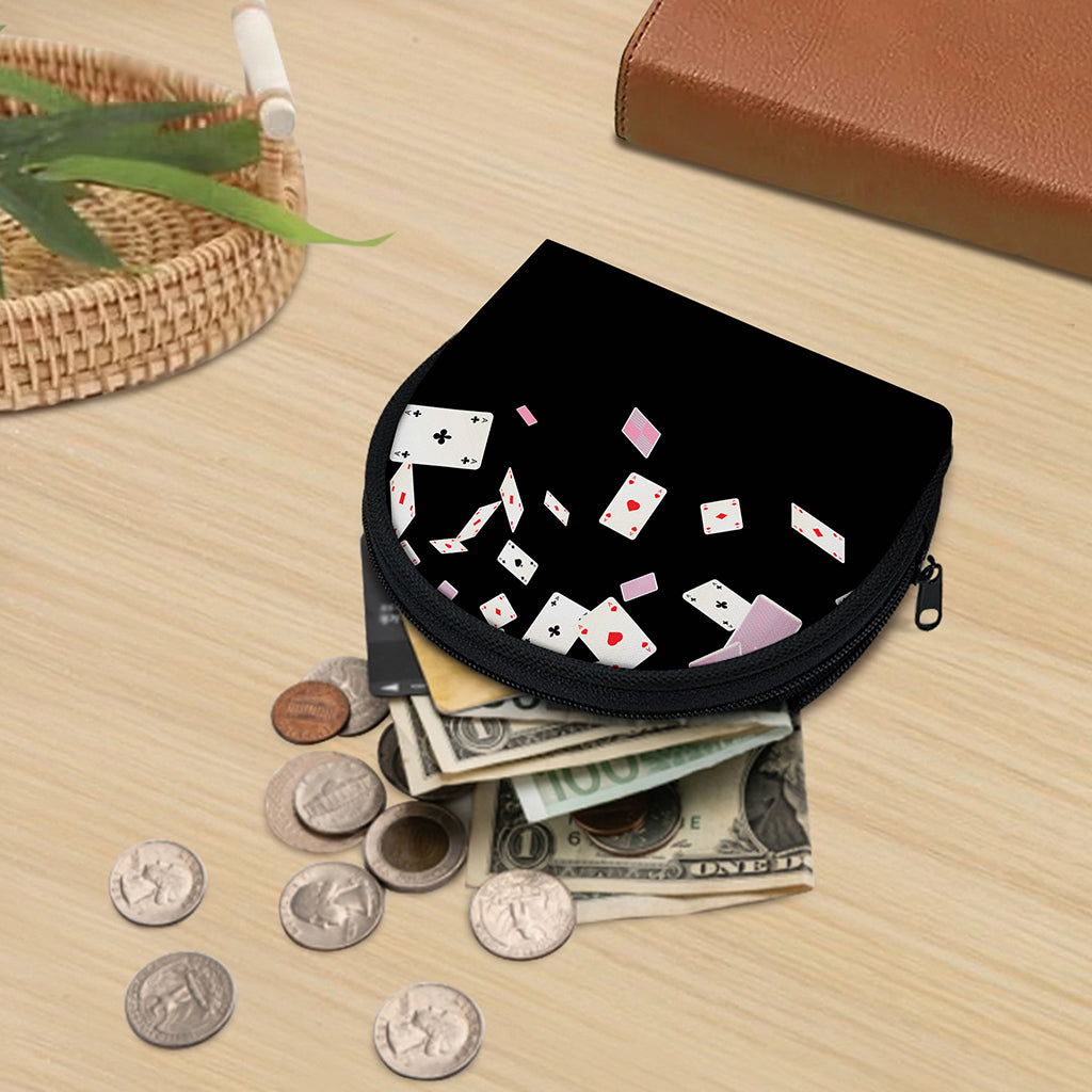 Falling Casino Card Print Coin Purse
