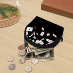 Falling Casino Card Print Coin Purse