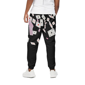 Falling Casino Card Print Cotton Pants