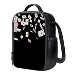 Falling Casino Card Print Crossbody Lunch Bag