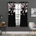Falling Casino Card Print Grommet Curtain Panels