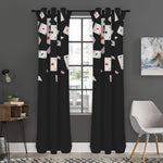 Falling Casino Card Print Curtain