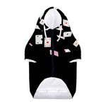 Falling Casino Card Print Dog Zip Up Hoodie