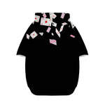 Falling Casino Card Print Dog Zip Up Hoodie