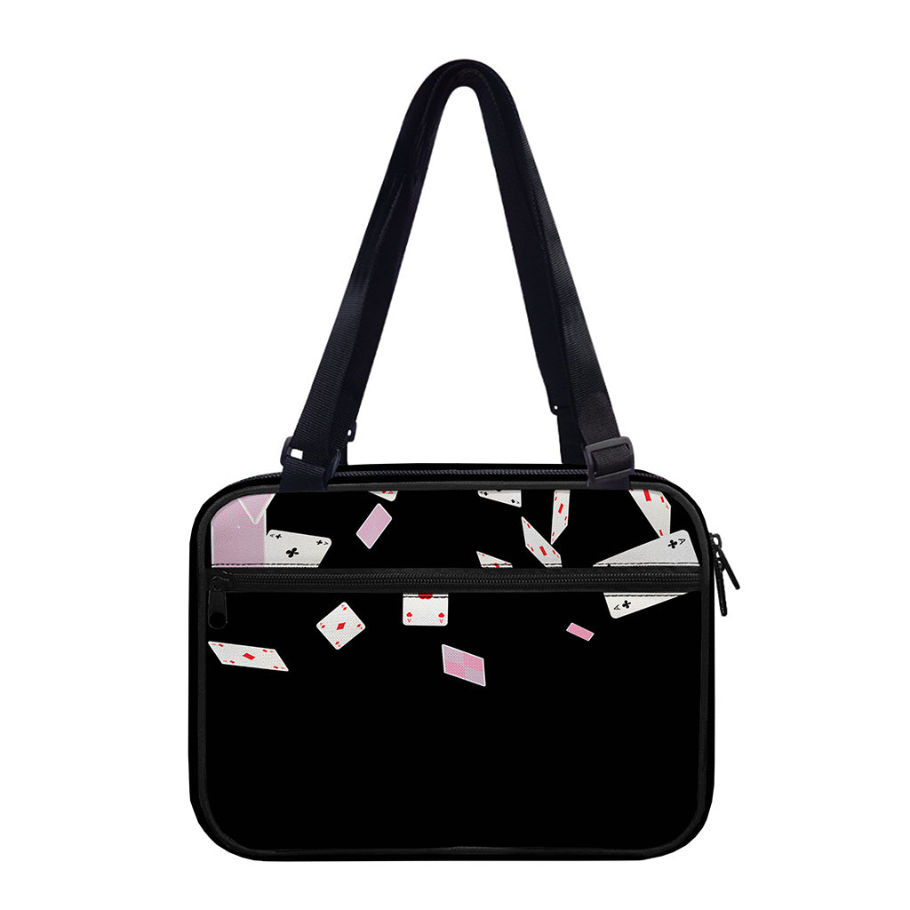 Falling Casino Card Print Double Strap Bible Bag