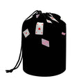 Falling Casino Card Print Drawstring Makeup Bag