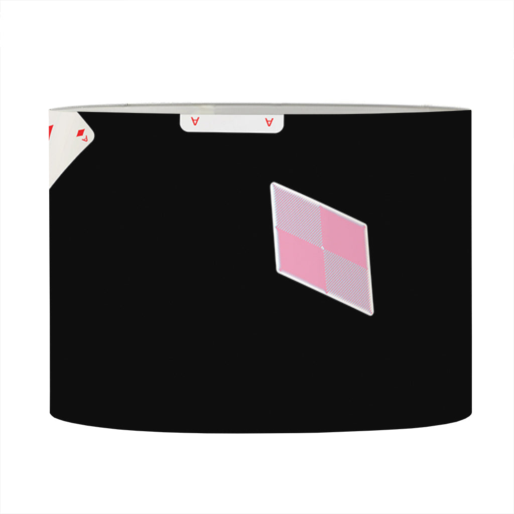 Falling Casino Card Print Drum Lamp Shade