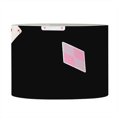 Falling Casino Card Print Drum Lamp Shade