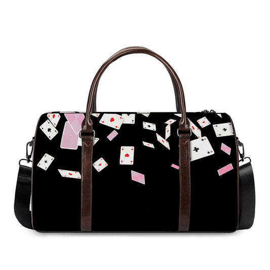 Falling Casino Card Print Duffle Bag