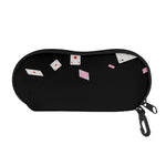Falling Casino Card Print Glasses Case