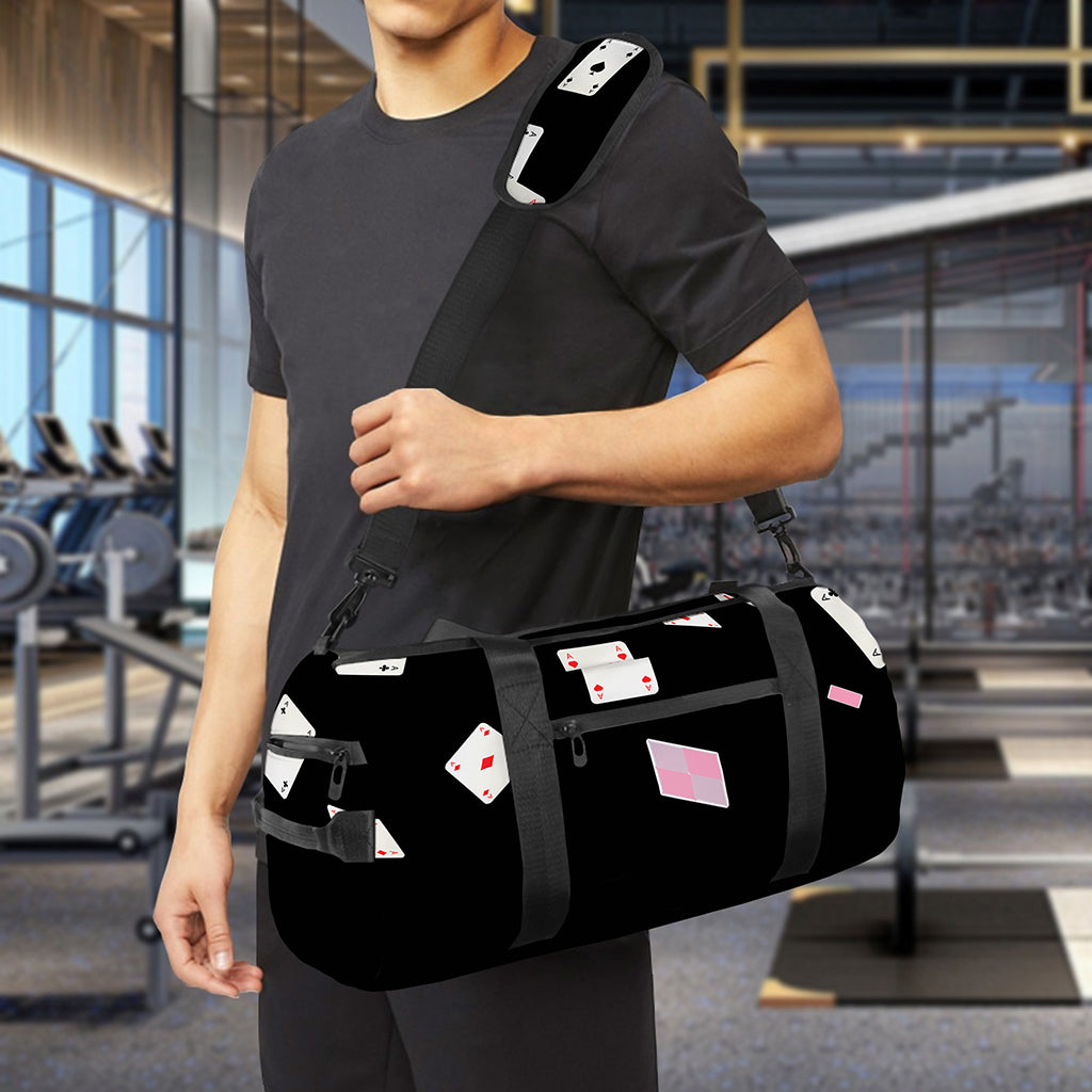Falling Casino Card Print Gym Bag