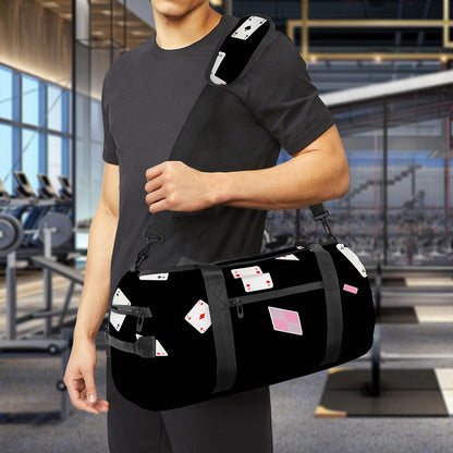Falling Casino Card Print Gym Bag
