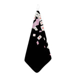 Falling Casino Card Print Hand Towel