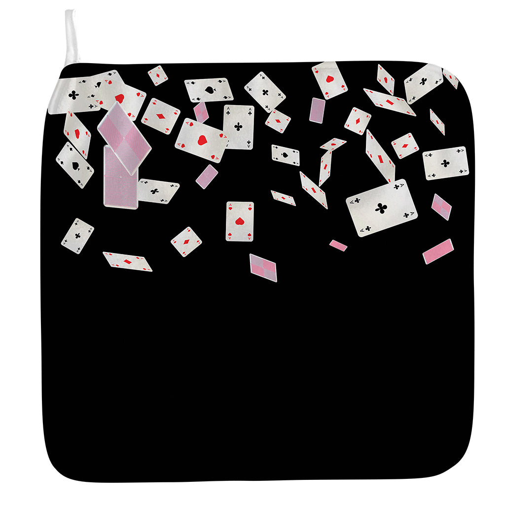Falling Casino Card Print Hand Towel