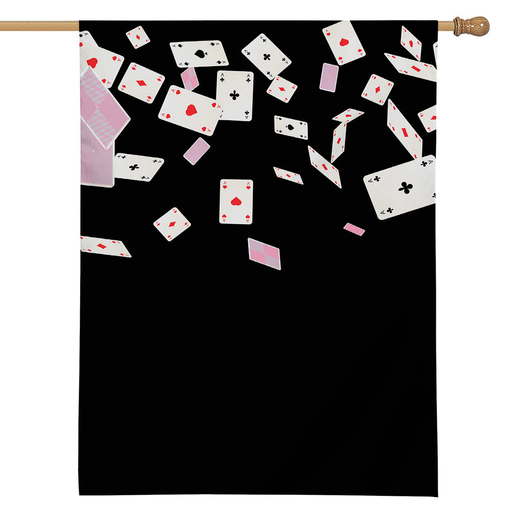 Falling Casino Card Print House Flag