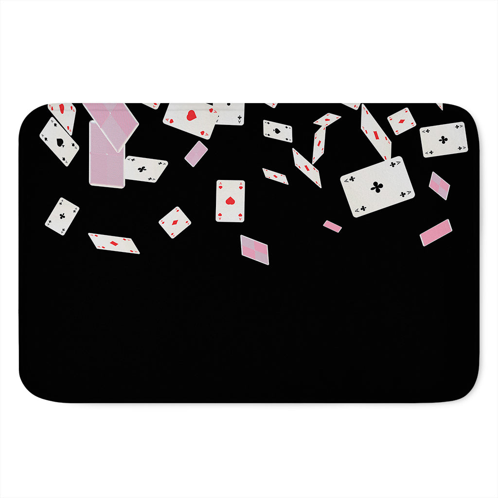 Falling Casino Card Print Indoor Door Mat