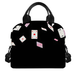 Falling Casino Card Print Insulated Lunch Bag