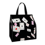 Falling Casino Card Print Insulated Lunch Tote