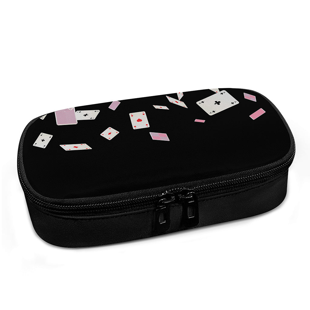 Falling Casino Card Print Insulin Cooler Travel Case
