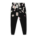 Falling Casino Card Print Jogger Pants