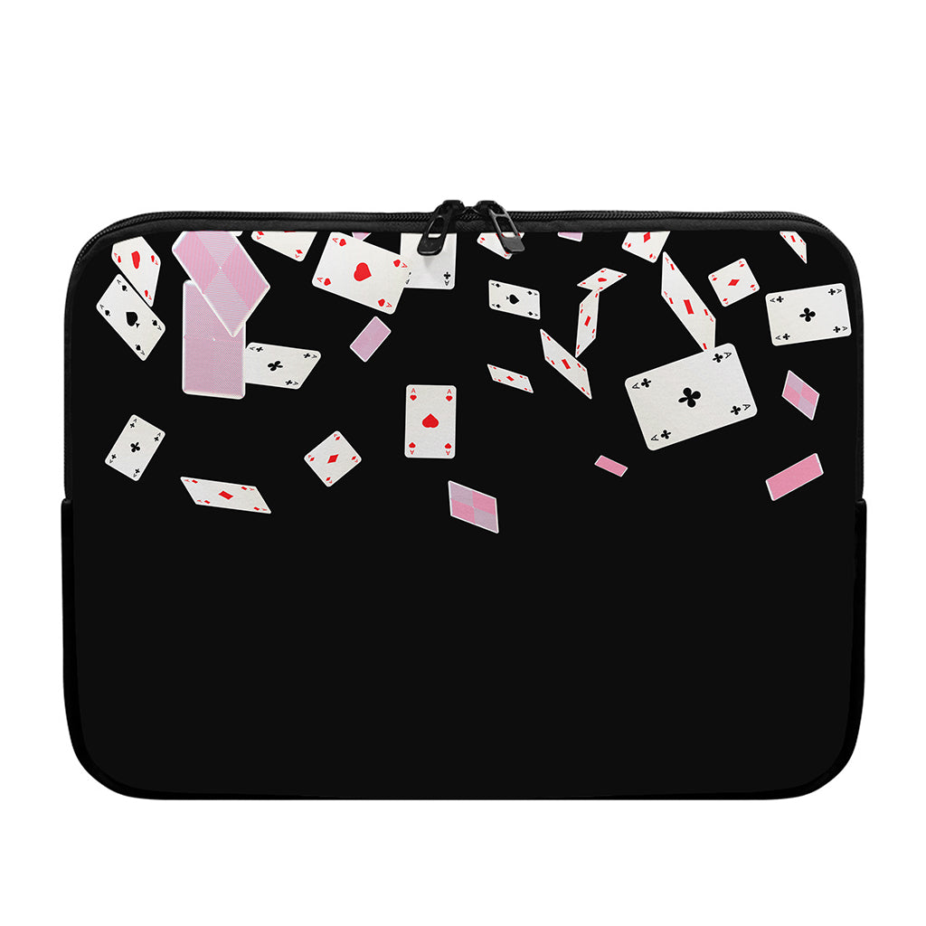 Falling Casino Card Print Laptop Sleeve