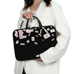 Falling Casino Card Print Laptop Sleeve With Handle
