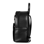 Falling Casino Card Print Leather Backpack