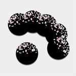 Falling Casino Card Print Leather Coaster Set