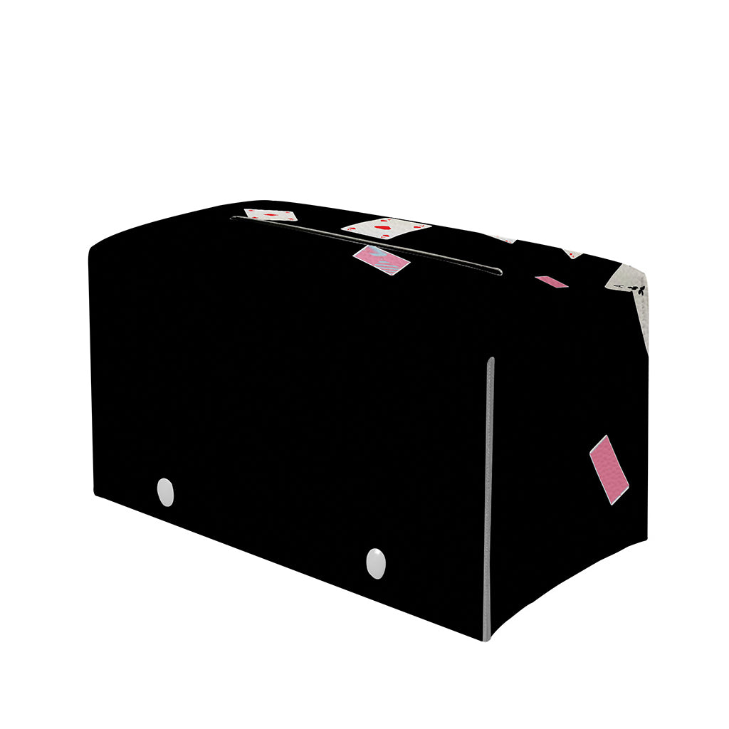 Falling Casino Card Print Leather Tissue Box Cover
