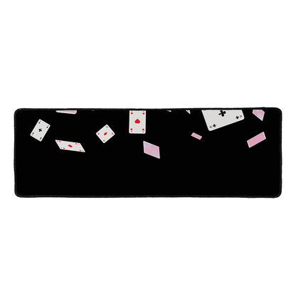 Falling Casino Card Print Long Kitchen Mat