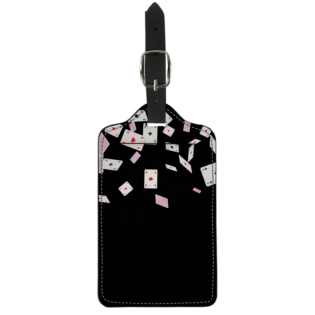 Falling Casino Card Print Luggage Tag
