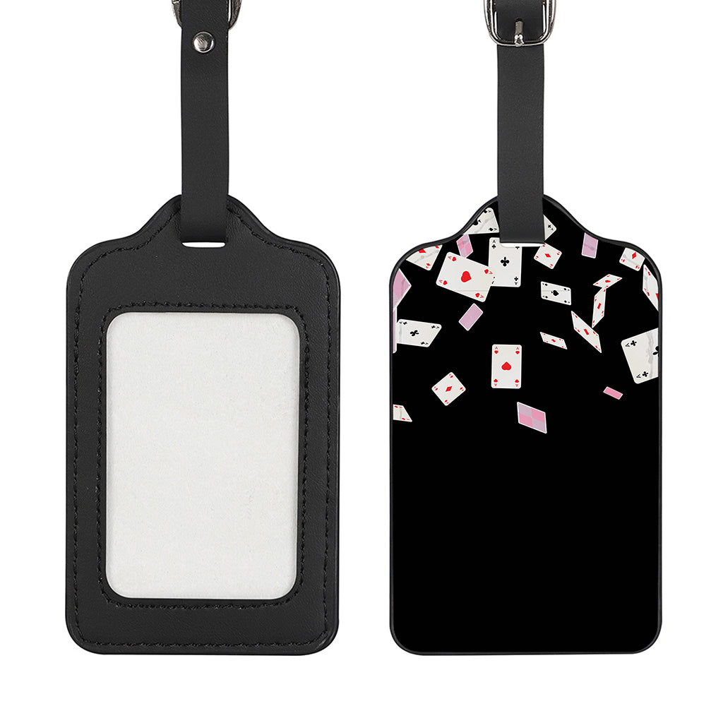 Falling Casino Card Print Luggage Tag