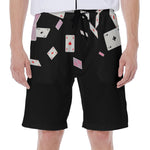 Falling Casino Card Print Men's Beach Shorts