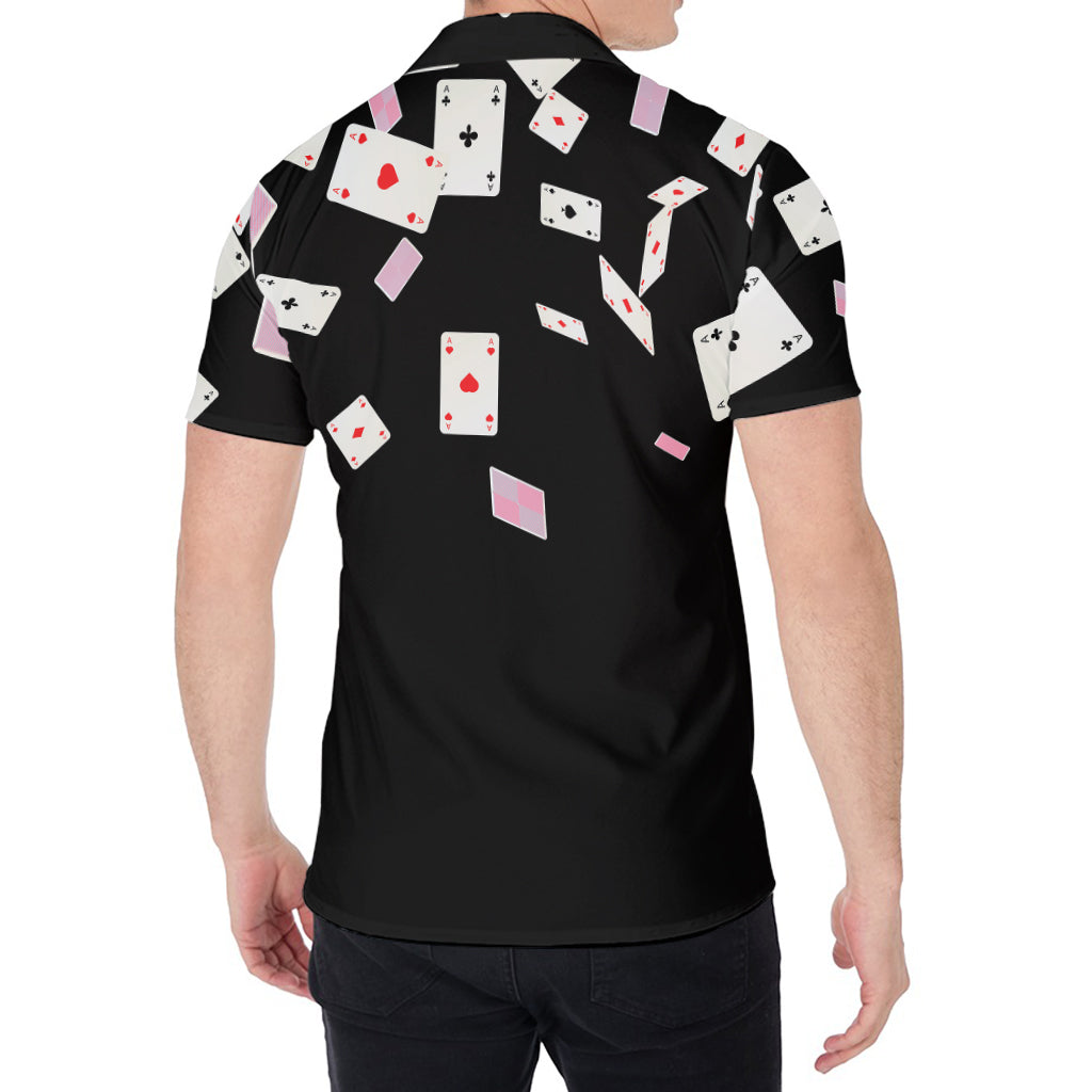 Falling Casino Card Print Men's Shirt