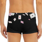 Falling Casino Card Print Men's Short Boxer Briefs