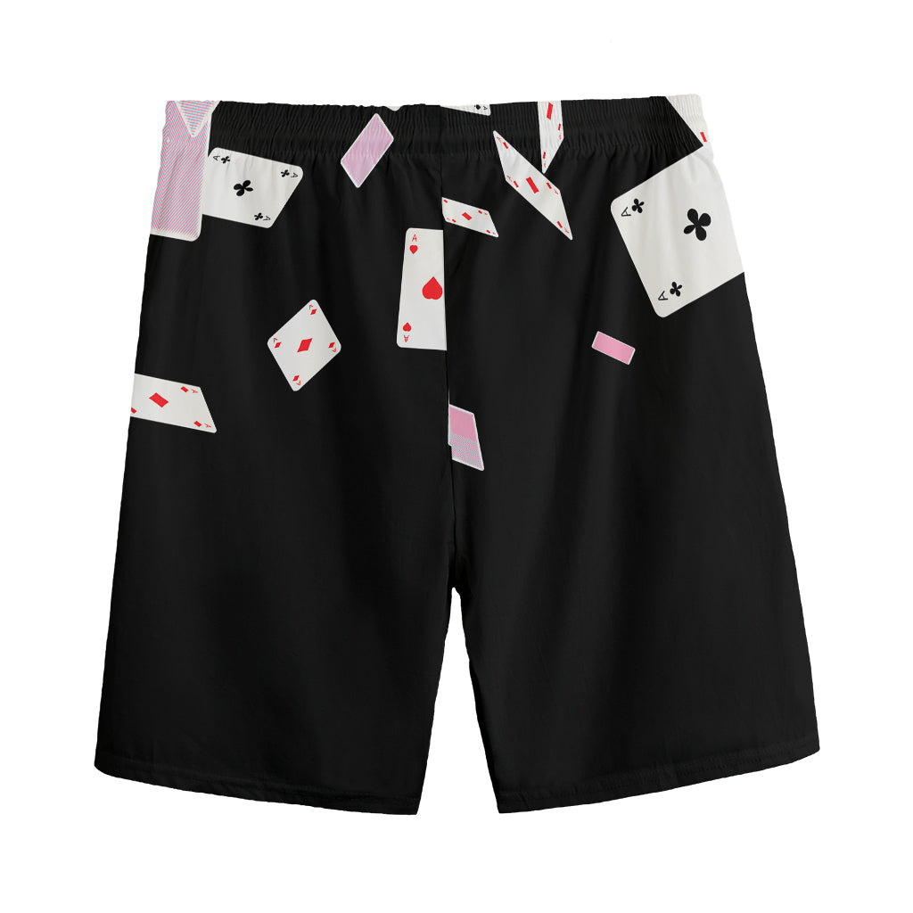 Falling Casino Card Print Men's Sports Shorts
