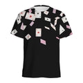 Falling Casino Card Print Men's Athletic T-Shirt