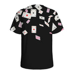 Falling Casino Card Print Men's Sports T-Shirt