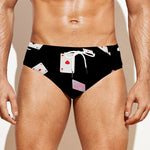 Falling Casino Card Print Men's Swim Briefs