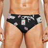 Falling Casino Card Print Men's Swim Briefs