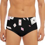 Falling Casino Card Print Men's Triangle Swim Briefs