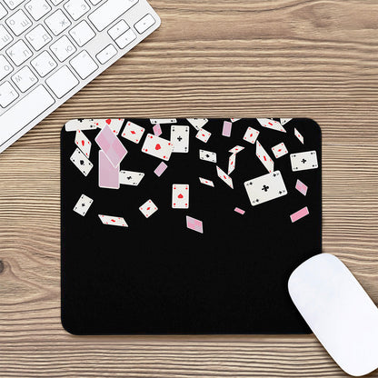 Falling Casino Card Print Mouse Pad