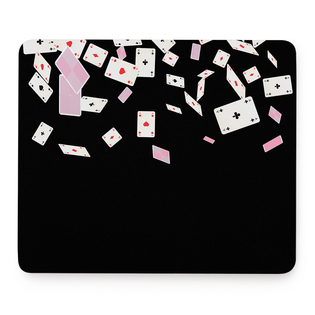 Falling Casino Card Print Mouse Pad