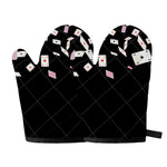 Falling Casino Card Print Oven Mitts