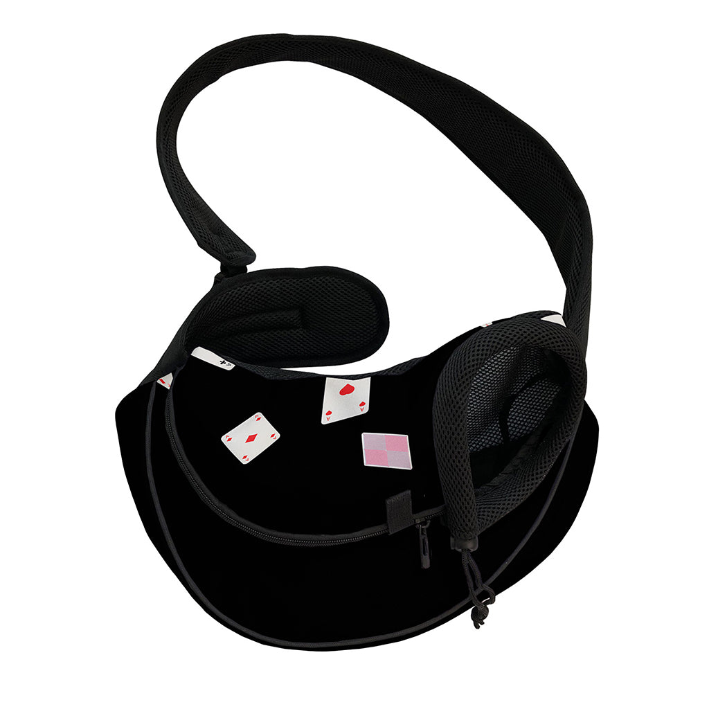 Falling Casino Card Print Pet Sling Carrier