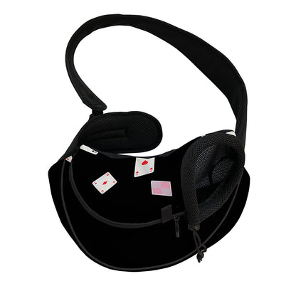 Falling Casino Card Print Pet Sling Carrier